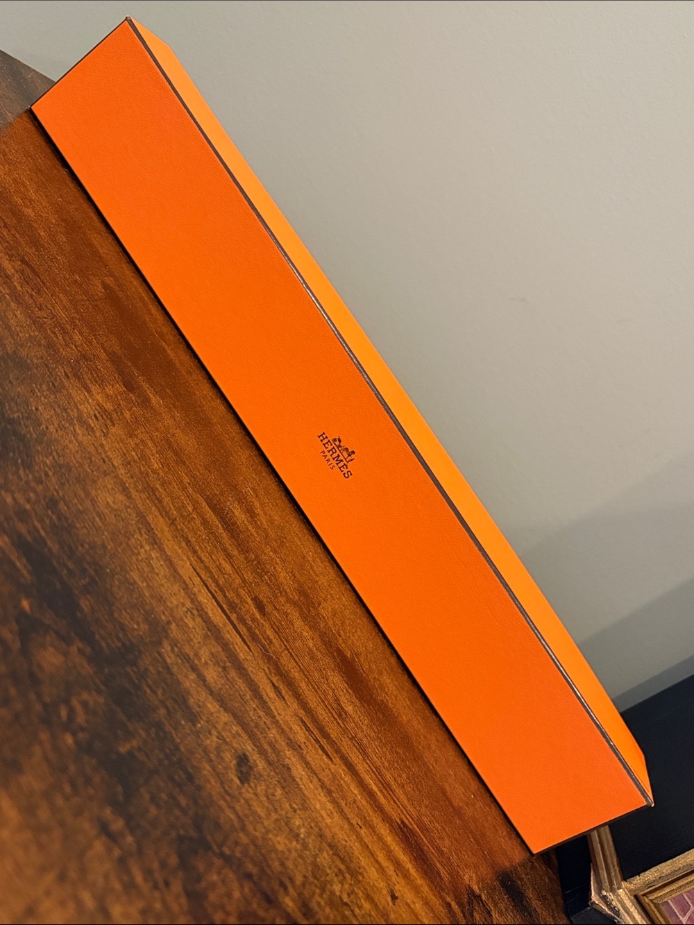 Hermès Orange Signature Box Long Slim Gift Box